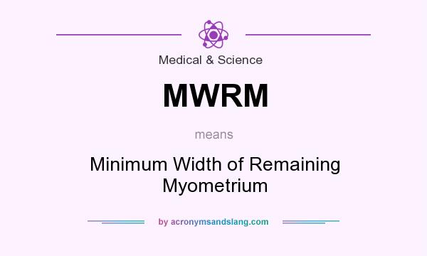 What does MWRM mean? It stands for Minimum Width of Remaining Myometrium