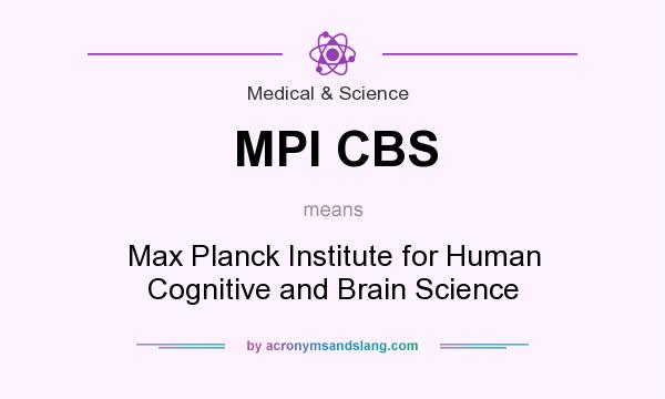 What does MPI CBS mean? It stands for Max Planck Institute for Human Cognitive and Brain Science