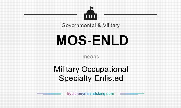 What does MOS-ENLD mean? It stands for Military Occupational Specialty-Enlisted