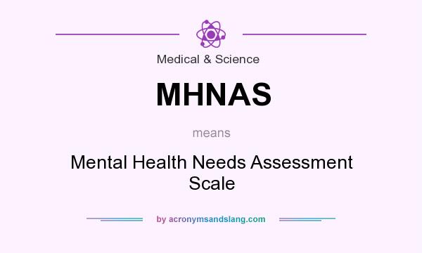 What does MHNAS mean? It stands for Mental Health Needs Assessment Scale