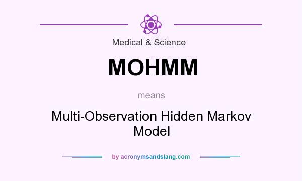 What does MOHMM mean? It stands for Multi-Observation Hidden Markov Model