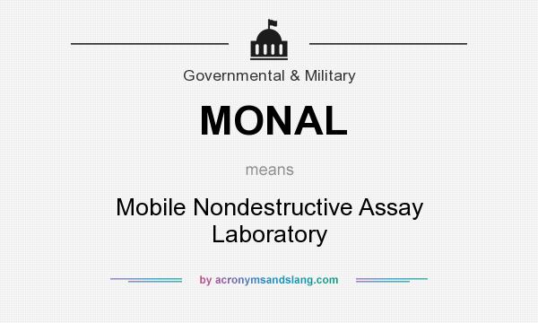 What does MONAL mean? It stands for Mobile Nondestructive Assay Laboratory
