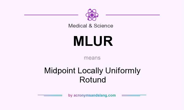 What does MLUR mean? It stands for Midpoint Locally Uniformly Rotund