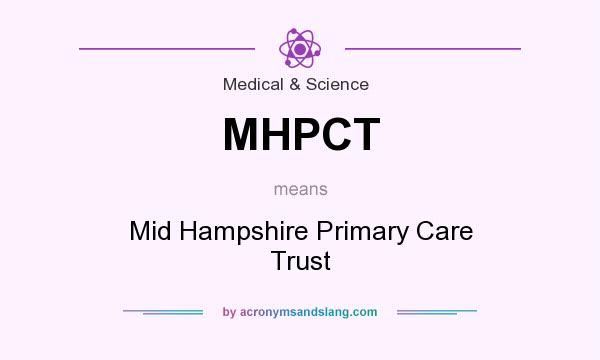 What does MHPCT mean? It stands for Mid Hampshire Primary Care Trust