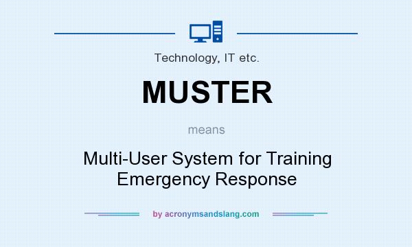 What does MUSTER mean? It stands for Multi-User System for Training Emergency Response