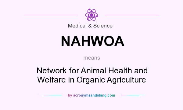 What does NAHWOA mean? It stands for Network for Animal Health and Welfare in Organic Agriculture