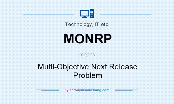 What does MONRP mean? It stands for Multi-Objective Next Release Problem