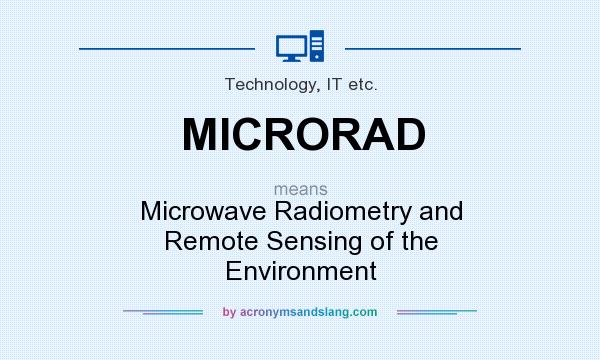What does MICRORAD mean? It stands for Microwave Radiometry and Remote Sensing of the Environment