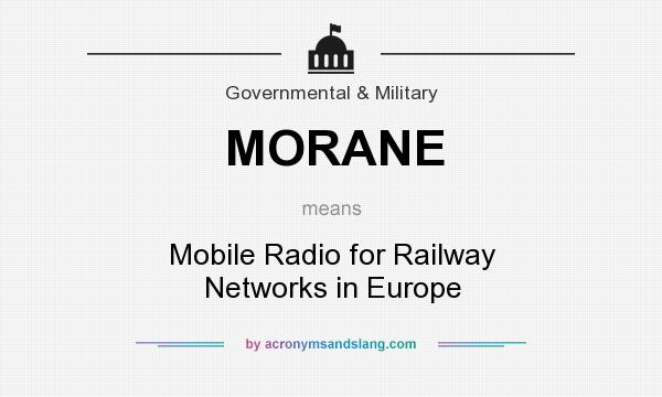 What does MORANE mean? It stands for Mobile Radio for Railway Networks in Europe