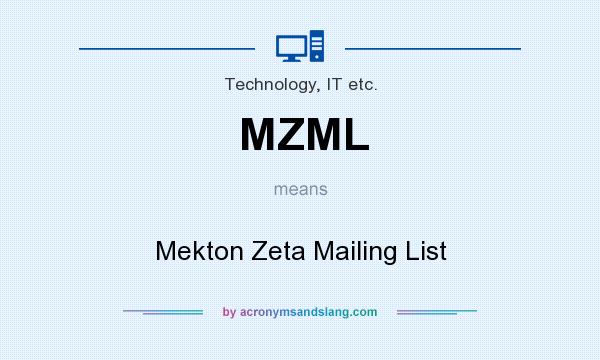 What does MZML mean? It stands for Mekton Zeta Mailing List