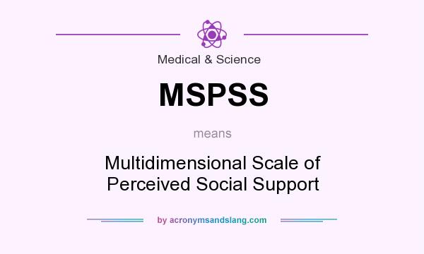 What does MSPSS mean? It stands for Multidimensional Scale of Perceived Social Support