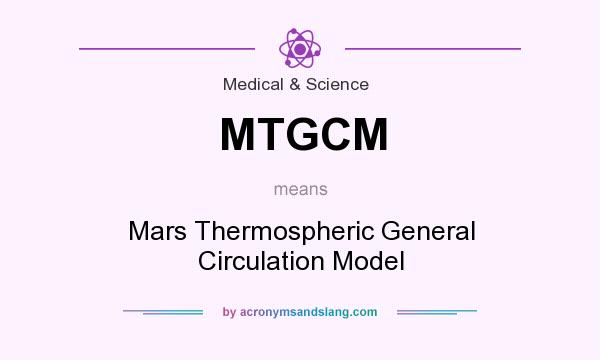 What does MTGCM mean? It stands for Mars Thermospheric General Circulation Model