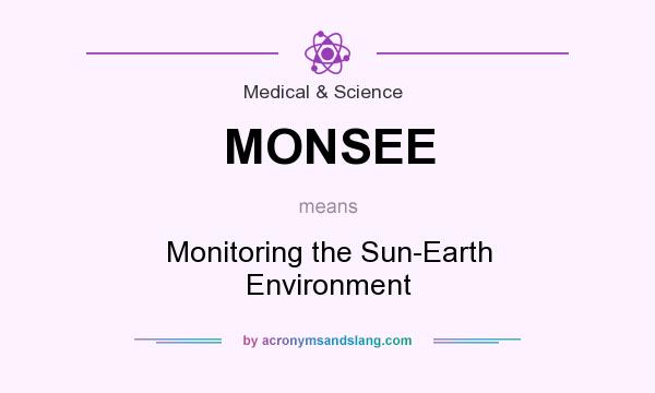 What does MONSEE mean? It stands for Monitoring the Sun-Earth Environment