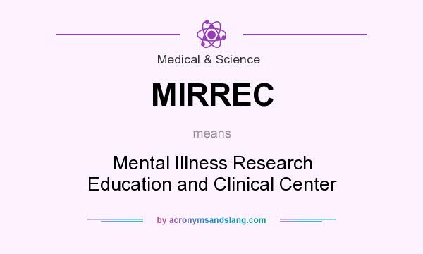 What does MIRREC mean? It stands for Mental Illness Research Education and Clinical Center