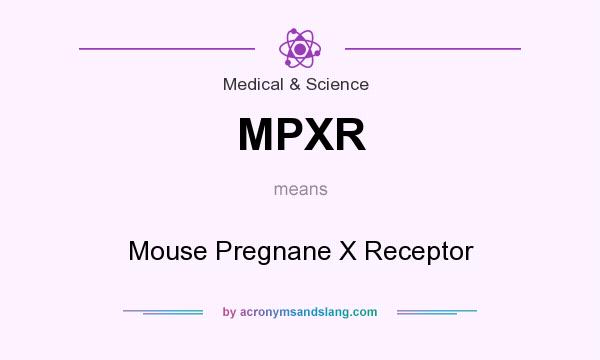What does MPXR mean? It stands for Mouse Pregnane X Receptor