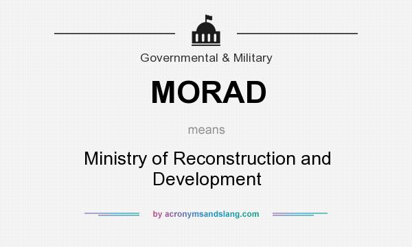 What does MORAD mean? It stands for Ministry of Reconstruction and Development