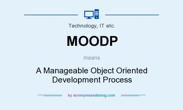 What does MOODP mean? It stands for A Manageable Object Oriented Development Process