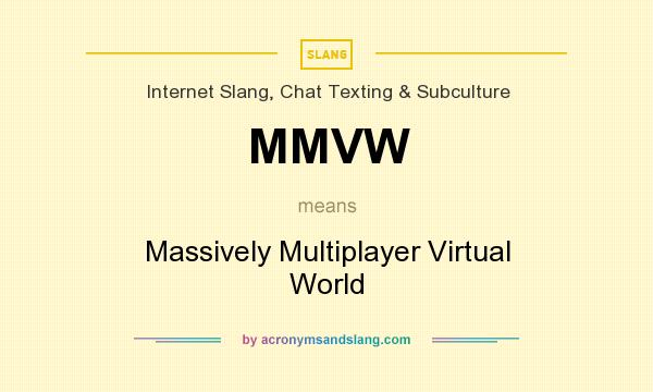What does MMVW mean? It stands for Massively Multiplayer Virtual World