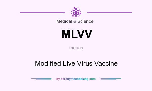 What does MLVV mean? It stands for Modified Live Virus Vaccine