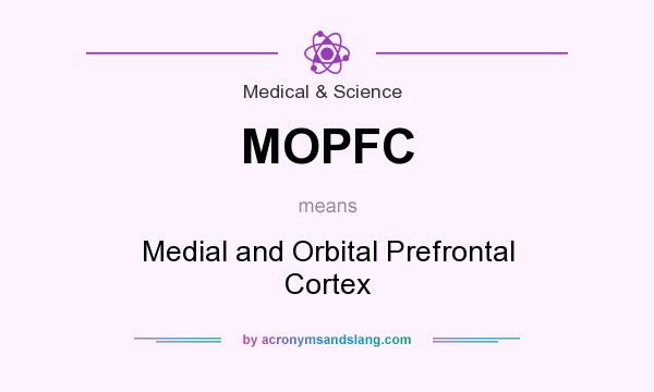 What does MOPFC mean? It stands for Medial and Orbital Prefrontal Cortex