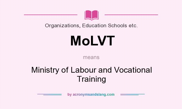 What does MoLVT mean? It stands for Ministry of Labour and Vocational Training