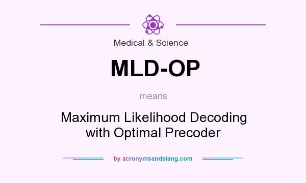 What does MLD-OP mean? It stands for Maximum Likelihood Decoding with Optimal Precoder