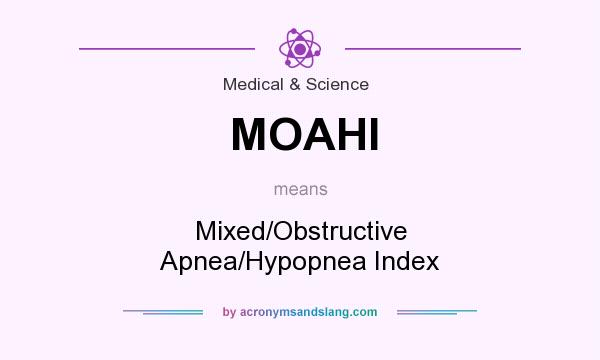What does MOAHI mean? It stands for Mixed/Obstructive Apnea/Hypopnea Index