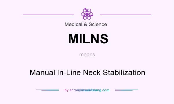 What does MILNS mean? It stands for Manual In-Line Neck Stabilization