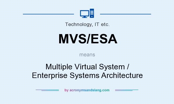What does MVS/ESA mean? It stands for Multiple Virtual System / Enterprise Systems Architecture
