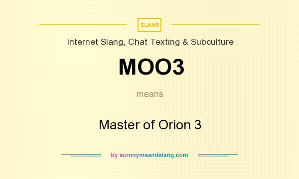 What does MOO3 mean? It stands for Master of Orion 3