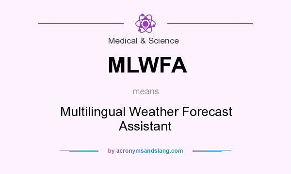 What does MLWFA mean? It stands for Multilingual Weather Forecast Assistant