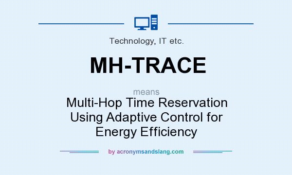 What does MH-TRACE mean? It stands for Multi-Hop Time Reservation Using Adaptive Control for Energy Efficiency