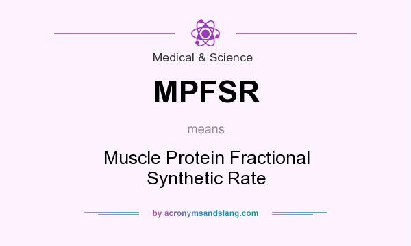 What does MPFSR mean? It stands for Muscle Protein Fractional Synthetic Rate