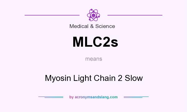 What does MLC2s mean? It stands for Myosin Light Chain 2 Slow