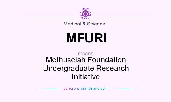 What does MFURI mean? It stands for Methuselah Foundation Undergraduate Research Initiative