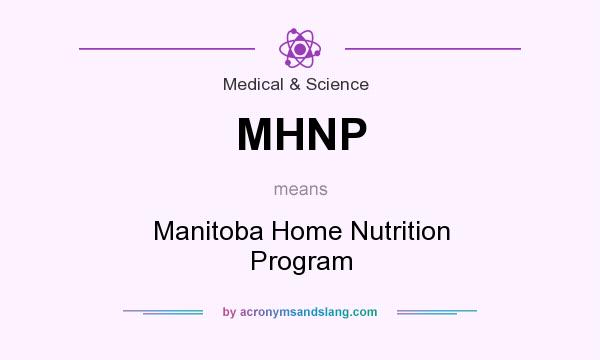 What does MHNP mean? It stands for Manitoba Home Nutrition Program