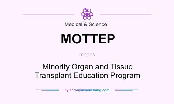 What does MOTTEP mean? It stands for Minority Organ and Tissue Transplant Education Program