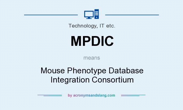 What does MPDIC mean? It stands for Mouse Phenotype Database Integration Consortium