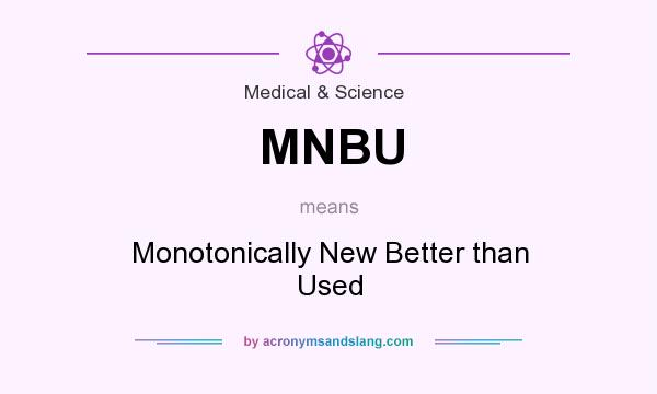 What does MNBU mean? It stands for Monotonically New Better than Used