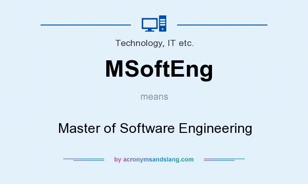 What does MSoftEng mean? It stands for Master of Software Engineering