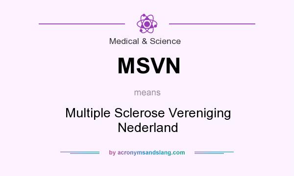 What does MSVN mean? It stands for Multiple Sclerose Vereniging Nederland