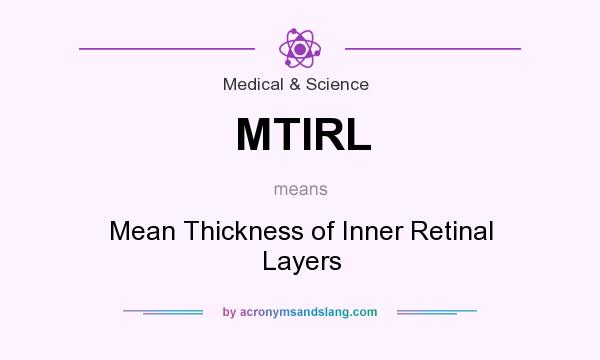 What does MTIRL mean? It stands for Mean Thickness of Inner Retinal Layers