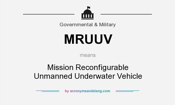What does MRUUV mean? It stands for Mission Reconfigurable Unmanned Underwater Vehicle