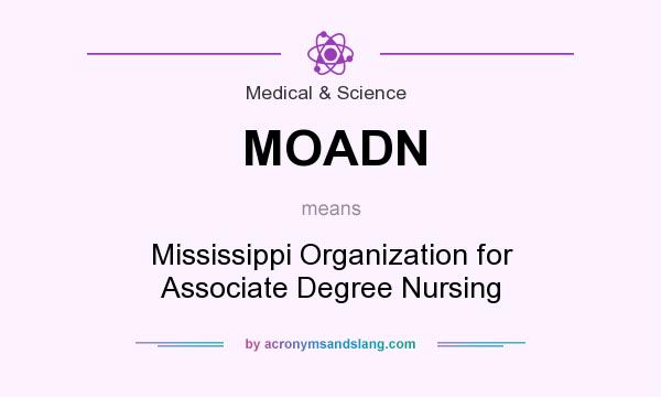 What does MOADN mean? It stands for Mississippi Organization for Associate Degree Nursing