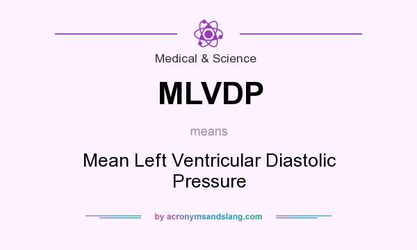 What does MLVDP mean? It stands for Mean Left Ventricular Diastolic Pressure