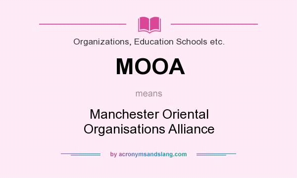 What does MOOA mean? It stands for Manchester Oriental Organisations Alliance