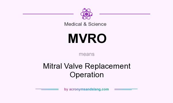 What does MVRO mean? It stands for Mitral Valve Replacement Operation