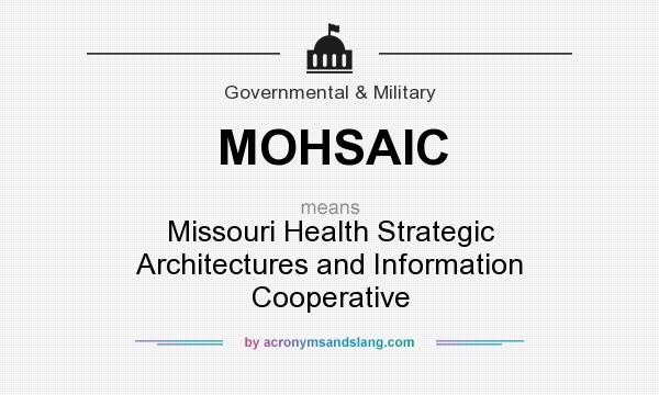 What does MOHSAIC mean? It stands for Missouri Health Strategic Architectures and Information Cooperative