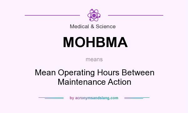 What does MOHBMA mean? It stands for Mean Operating Hours Between Maintenance Action