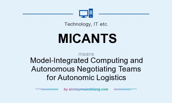 What does MICANTS mean? It stands for Model-Integrated Computing and Autonomous Negotiating Teams for Autonomic Logistics